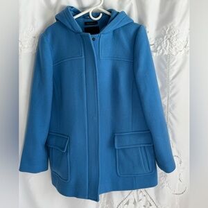Talbots Vibrant Blue Italian wool hooded Jacket